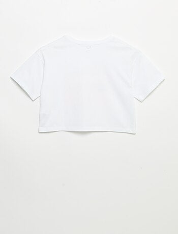 T-shirt de manga curta com bordados