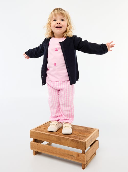 T-shirt de manga curta com bordados - Kiabi