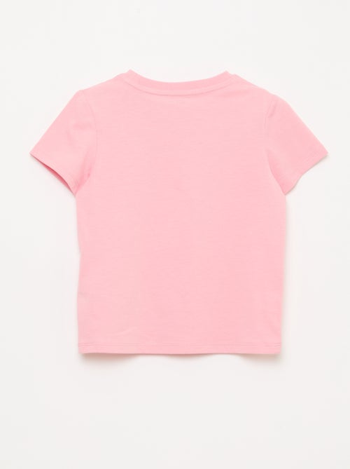 T-shirt de manga curta com bordados - Kiabi