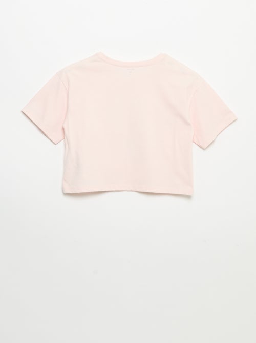 T-shirt de manga curta com bordados - Kiabi