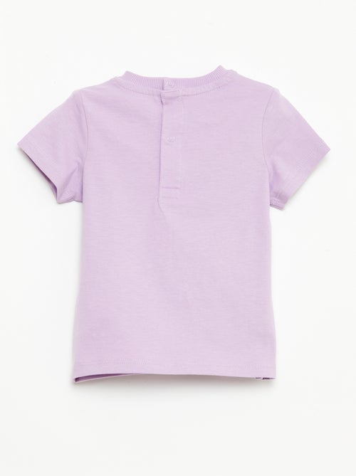 T-shirt de manga curta com bordados - Kiabi