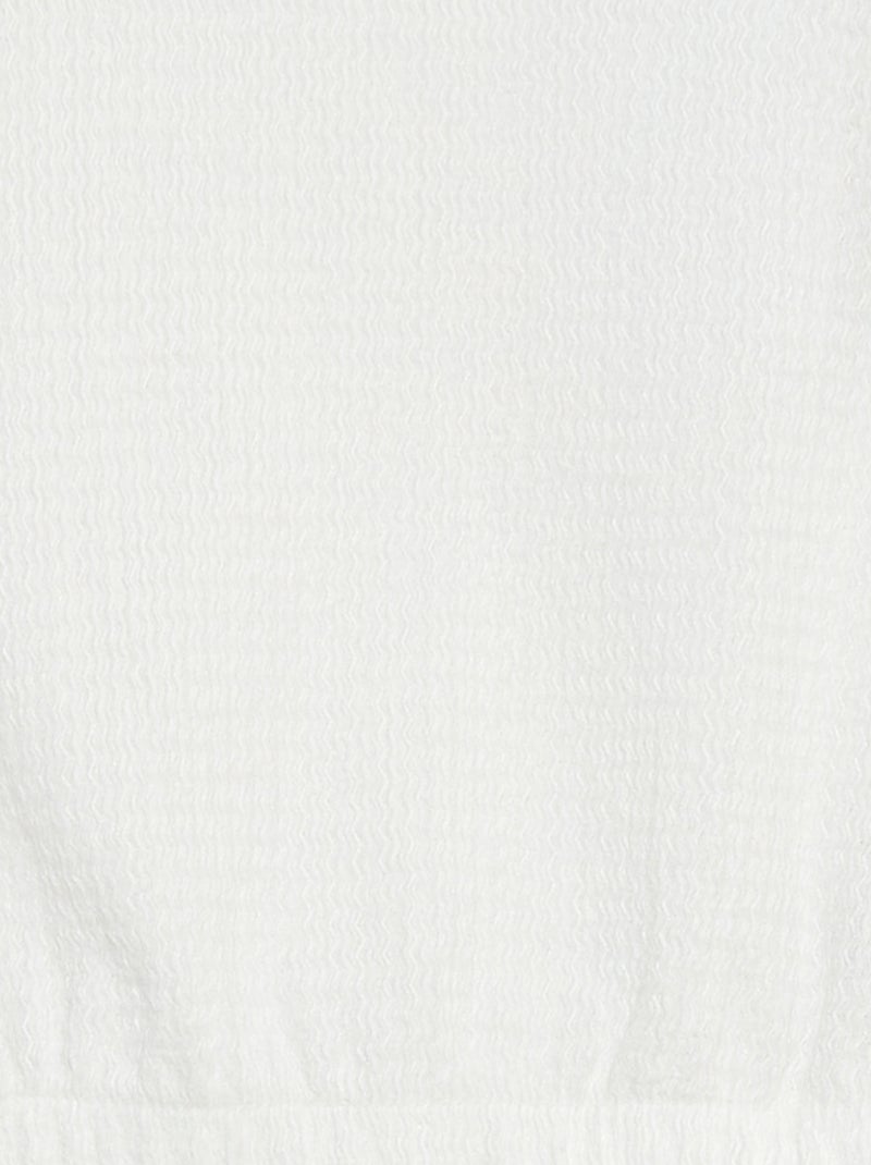 T-shirt de manga curta com cintura elástica Branco - Kiabi