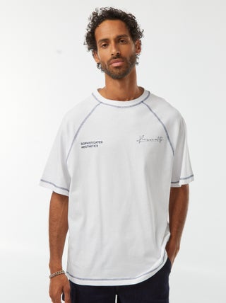 T-shirt de manga curta com corte oversize