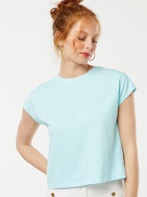 T-shirt de manga curta com costas abertas - Kiabi