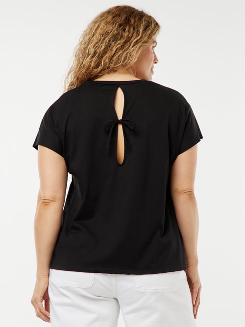 T-shirt de manga curta com costas abertas - Kiabi