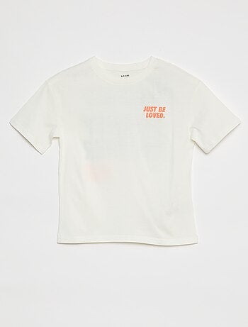 T-shirt de manga curta com desenho Brother