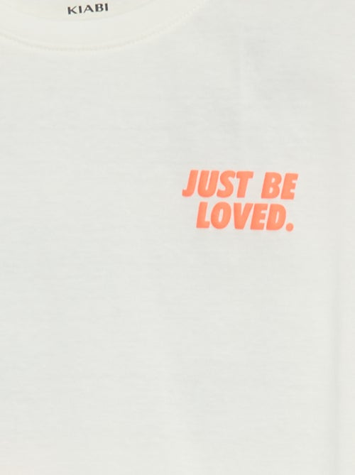 T-shirt de manga curta com desenho Brother - Kiabi