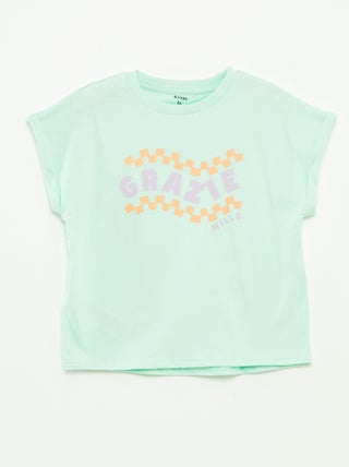 T-shirt de manga curta com estampa