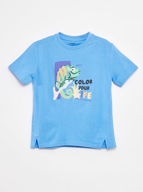 T-shirt de manga curta com estampa - Kiabi