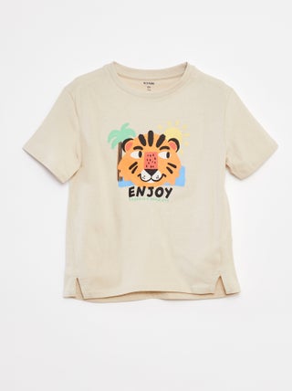 T-shirt de manga curta com estampa