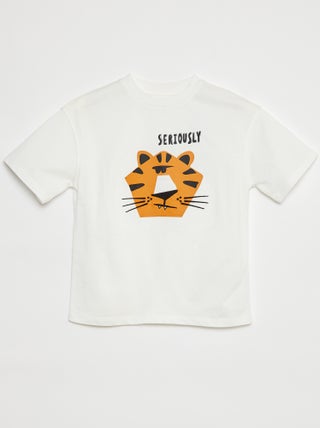 T-shirt de manga curta com estampa
