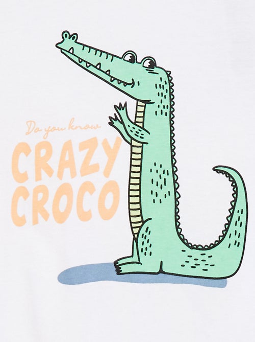 T-shirt de manga curta com estampa - Kiabi