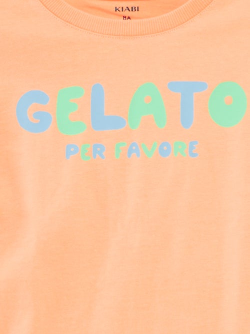 T-shirt de manga curta com estampa - Kiabi