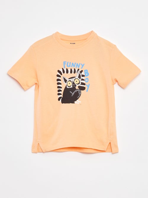 T-shirt de manga curta com estampa - Kiabi