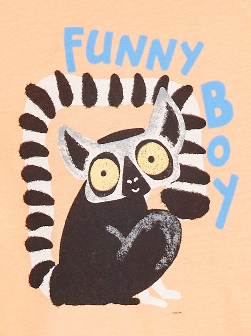 T-shirt de manga curta com estampa - Kiabi