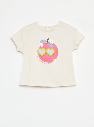T-shirt de manga curta com estampa