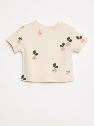 T-shirt de manga curta com estampado - cradle to cradle