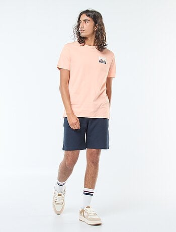 T-shirt de manga curta com estampado à frente e atrás 'Surf'