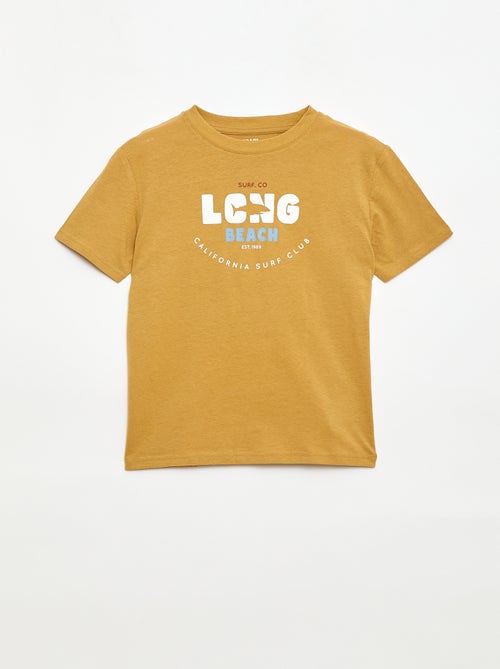 T-shirt de manga curta com estampado - Kiabi