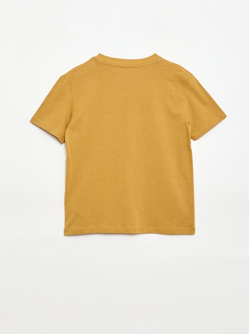 T-shirt de manga curta com estampado Amarelo - Kiabi