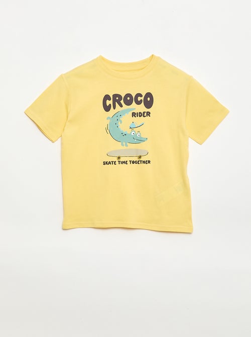 T-shirt de manga curta com estampado - Kiabi