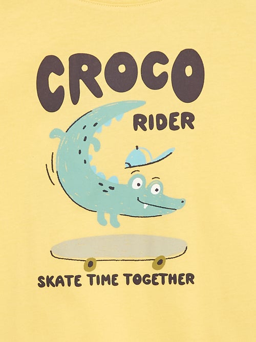 T-shirt de manga curta com estampado - Kiabi