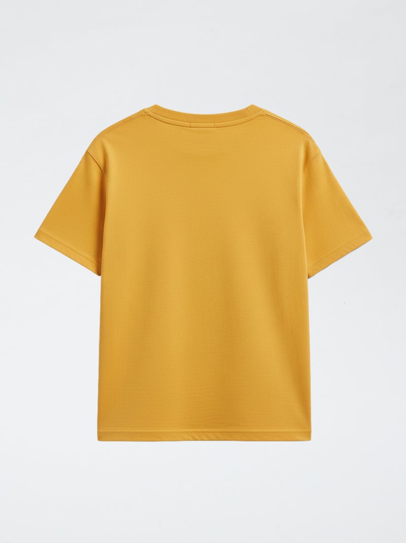 T-shirt de manga curta com estampado Amarelo - Kiabi
