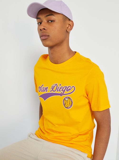 T-shirt de manga curta com estampado - Kiabi