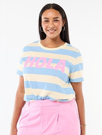 T-shirt de manga curta com estampado