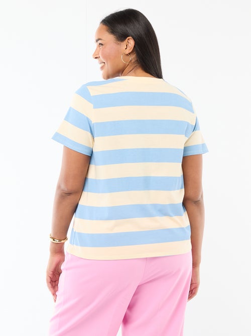 T-shirt de manga curta com estampado - Kiabi