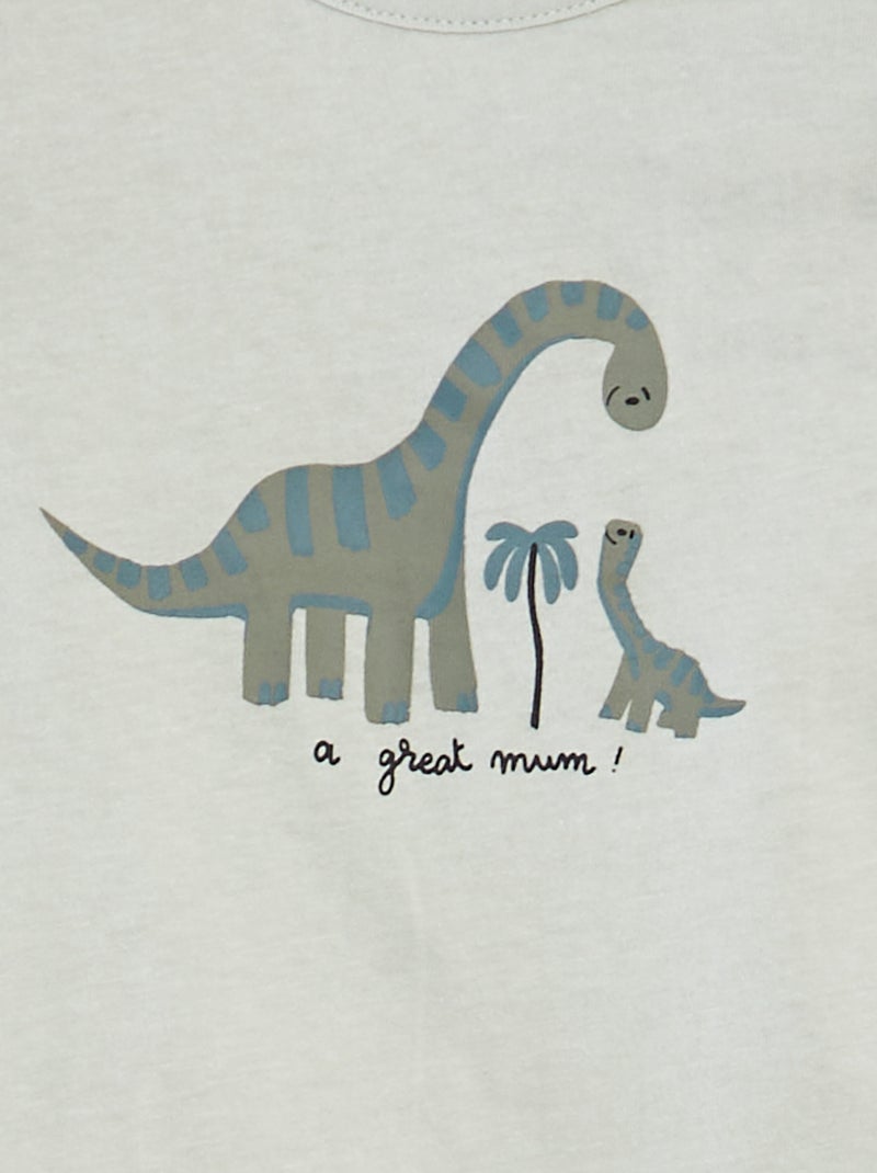 T-shirt de manga curta com estampado AZUL - Kiabi