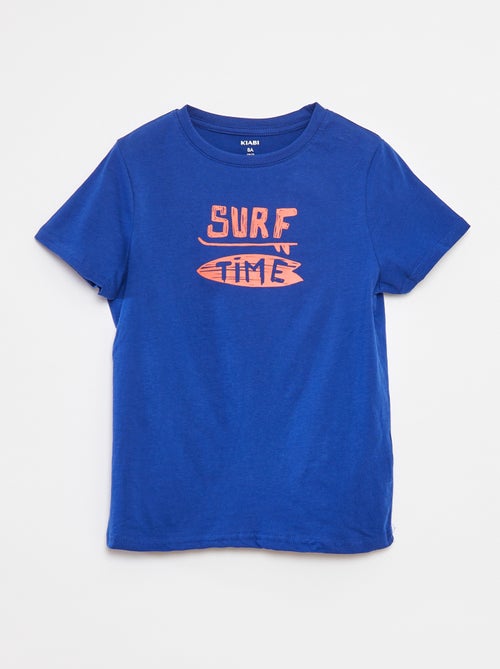 T-shirt de manga curta com estampado - Kiabi
