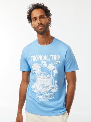 T-shirt de manga curta com estampado