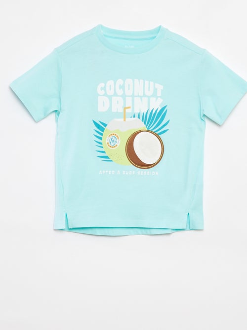 T-shirt de manga curta com estampado - Kiabi