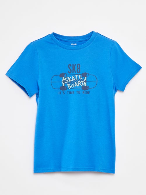 T-shirt de manga curta com estampado - Kiabi