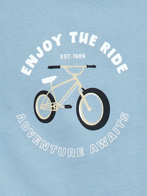 T-shirt de manga curta com estampado - Kiabi