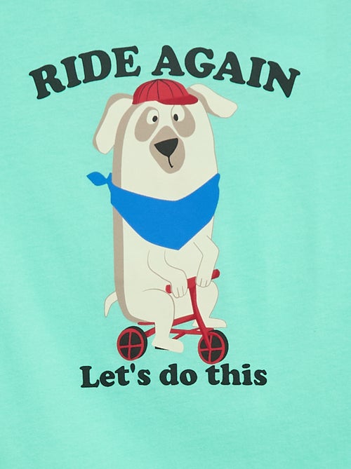 T-shirt de manga curta com estampado - Kiabi