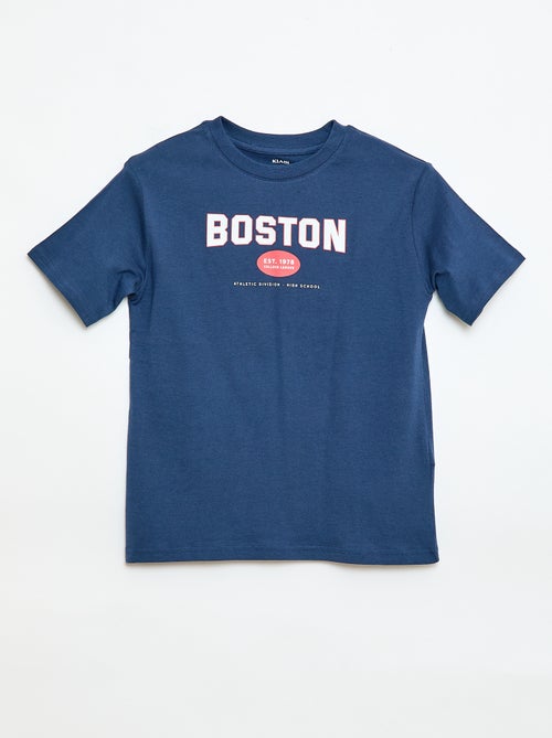 T-shirt de manga curta com estampado - Kiabi