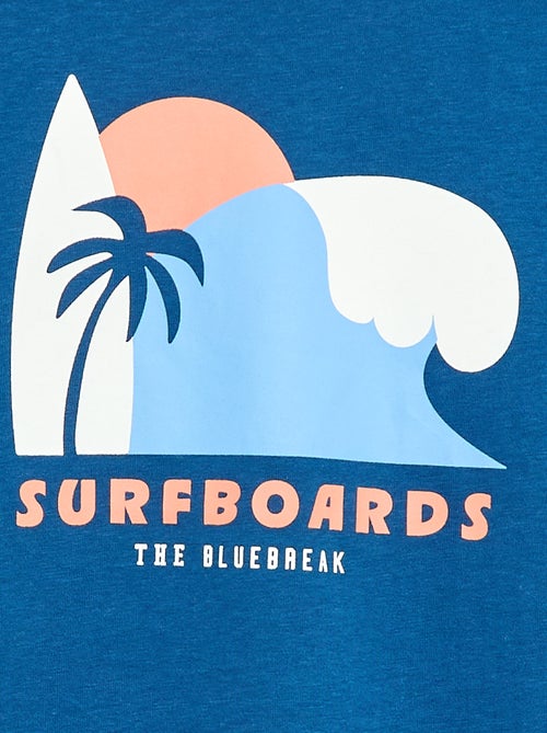 T-shirt de manga curta com estampado - Kiabi