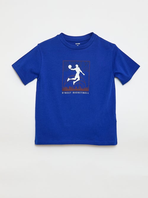 T-shirt de manga curta com estampado - Kiabi