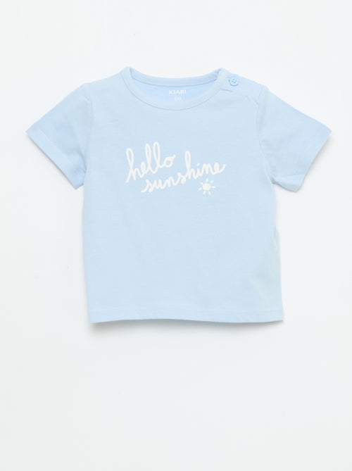 T-shirt de manga curta com estampado - Kiabi