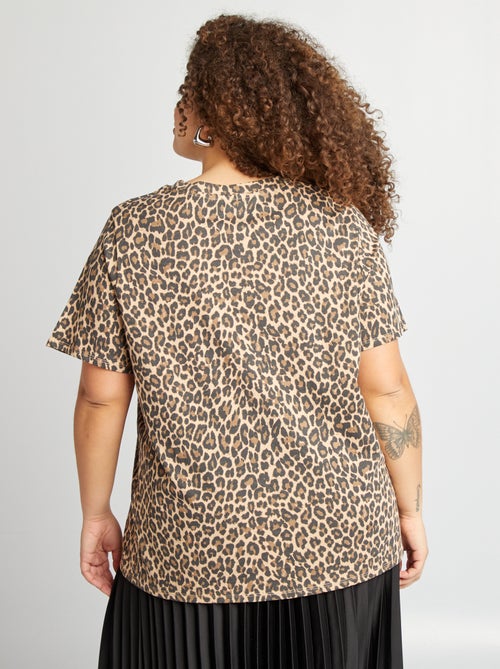 T-shirt de manga curta com estampado - Kiabi