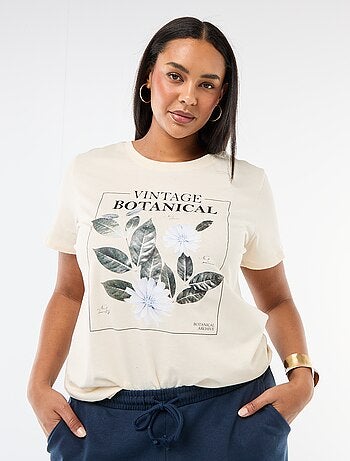 T-shirt de manga curta com estampado