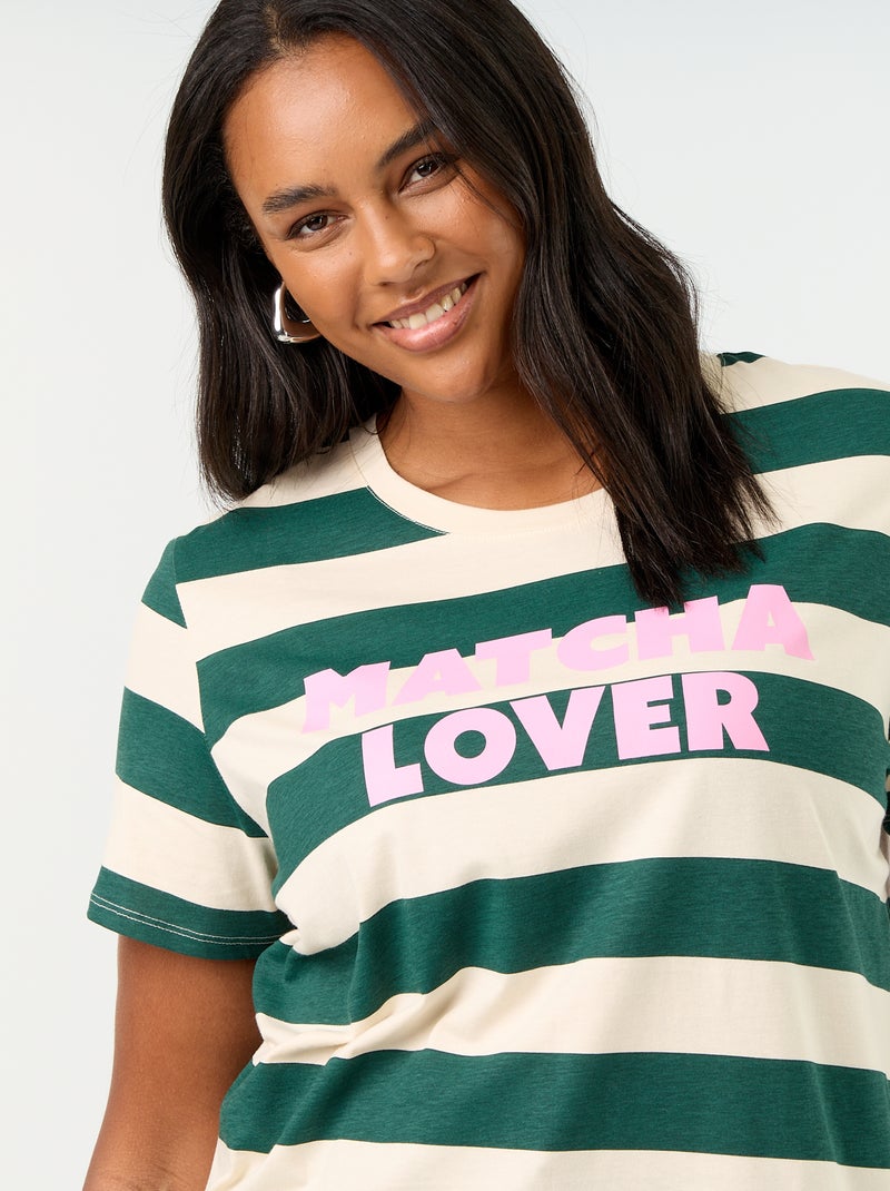 T-shirt de manga curta com estampado Branco - Kiabi