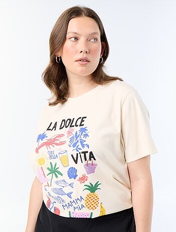 T-shirt de manga curta com estampado