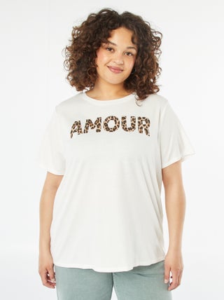 T-shirt de manga curta com estampado