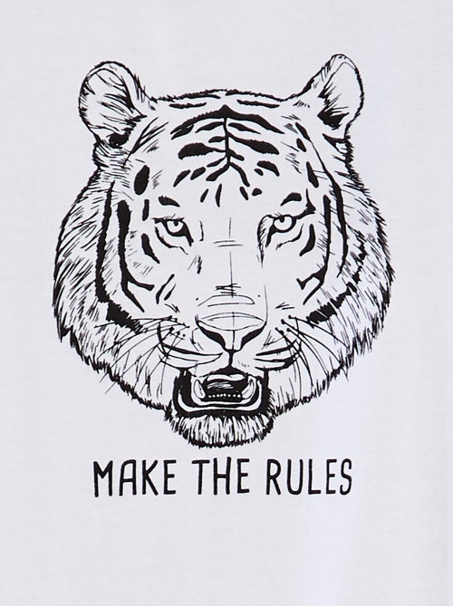 T-shirt de manga curta com estampado - Kiabi