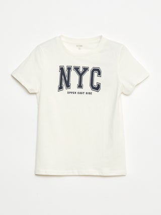 T-shirt de manga curta com estampado