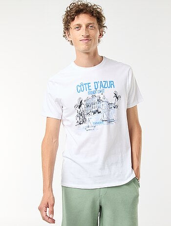 T-shirt de manga curta com estampado