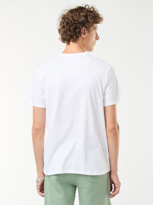 T-shirt de manga curta com estampado - Kiabi